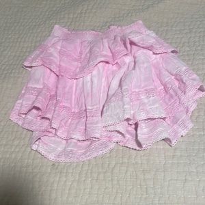 light pinky ruffle love shack fancy skirt